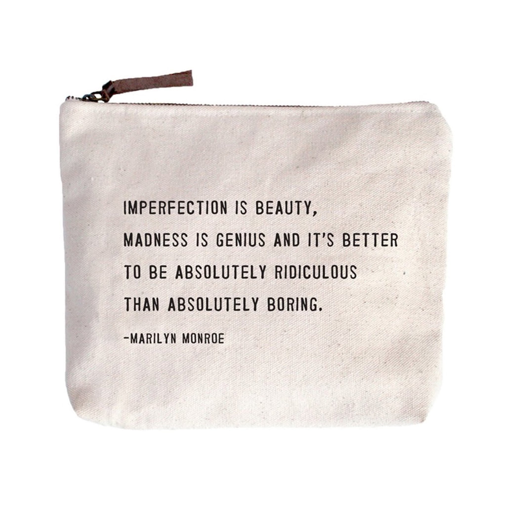Canvas Quote Pouches FiG Curated Living Ojai CA